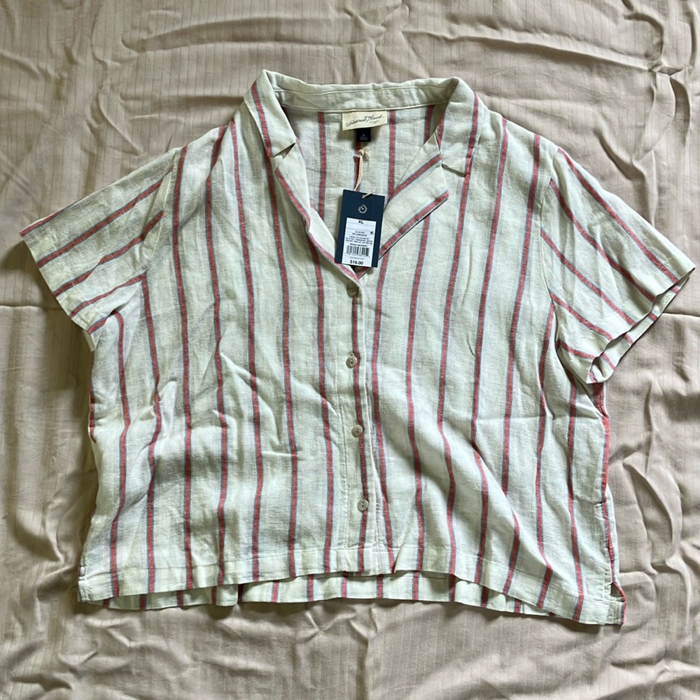 Striped button up